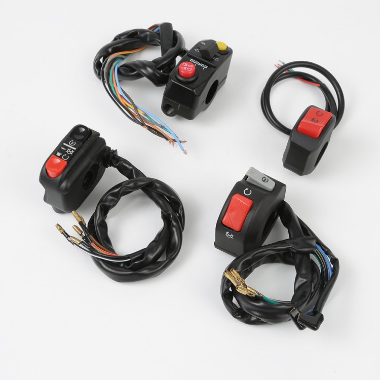 DC 12V Universal 7/8 Inch Motorcycle Handlebar Flameout Switch ON OFF Button Headlight Switch For Motor Motorbike ATV Bike